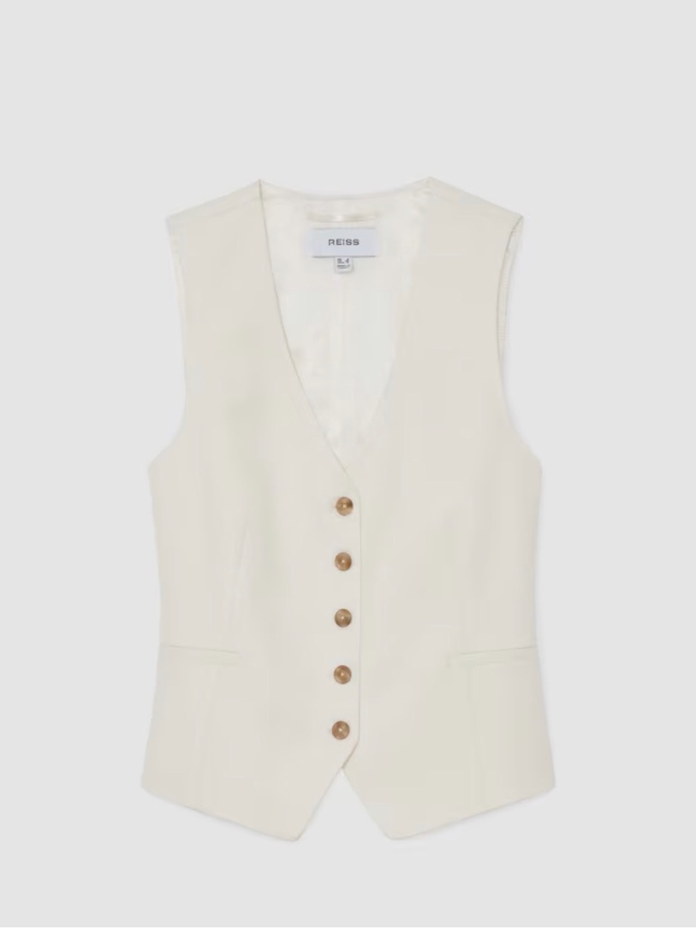 Reiss Button-Through Tailored Waistcoat - Picture 3 of 8